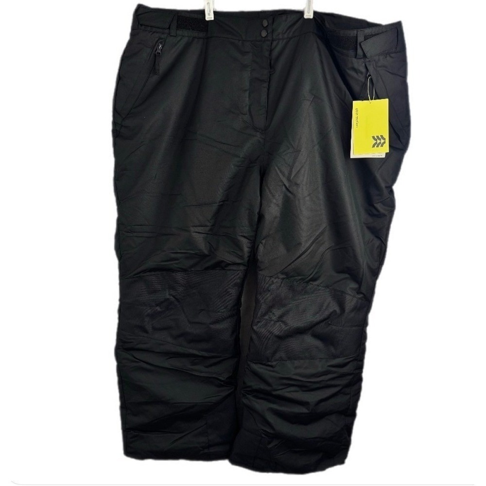 All in‎ Motion Snow Pants Mens 3X Black Water Resistant Wind Resistant Ski Bibs